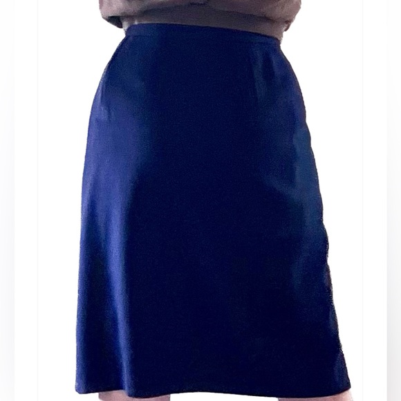 Gorgeous Vintage Mod wool 60s skirt wrap around fully lined sz med button front - Picture 2 of 10